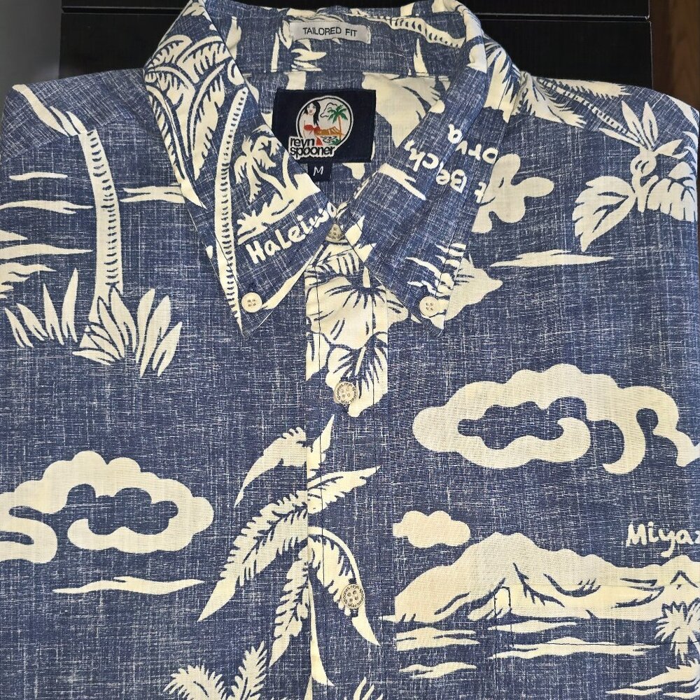 Reyn Spooner Hawaiian My Private Isle Men's Shirt Tailored Fit